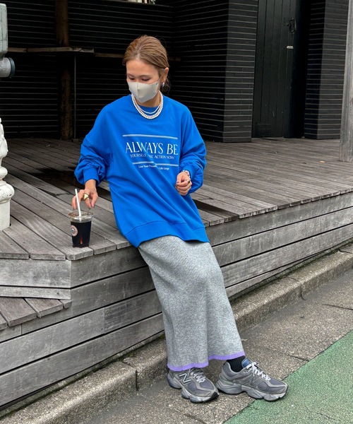 feepur by saya(フェピュールバイサヤ)の「ALWAYS BE ミニ裏毛スウェット(スウェット・レディース・グリーン/ブルー/杢グレー/ブラック・MEDIUM)」の15枚目の写真