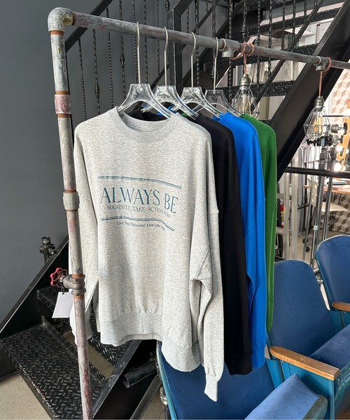 feepur by saya(フェピュールバイサヤ)の「ALWAYS BE ミニ裏毛スウェット(スウェット・レディース・グリーン/ブルー/杢グレー/ブラック・MEDIUM)」の9枚目の写真