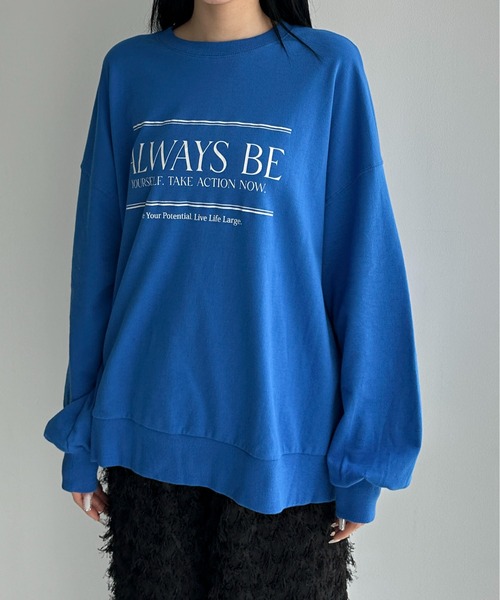 feepur by saya(フェピュールバイサヤ)の「ALWAYS BE ミニ裏毛スウェット(スウェット・レディース・グリーン/ブルー/杢グレー/ブラック・MEDIUM)」の10枚目の写真