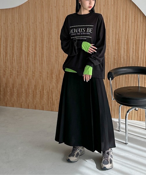 feepur by saya(フェピュールバイサヤ)の「ALWAYS BE ミニ裏毛スウェット(スウェット・レディース・グリーン/ブルー/杢グレー/ブラック・MEDIUM)」の5枚目の写真