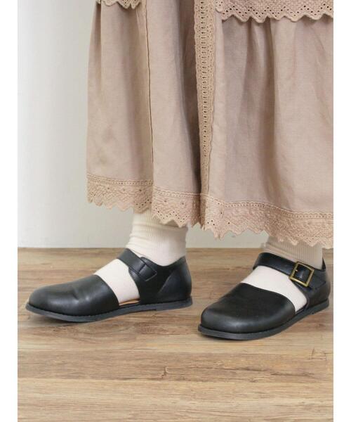 Samansa Mos2(サマンサ モスモス)の「オブリークトゥストラップシューズ(ドレスシューズ・レディース・ブラウン/ブラック・XL/S/M/L)」の2枚目の写真