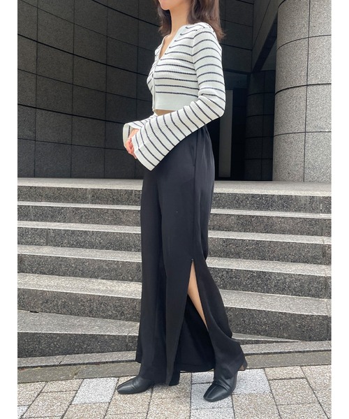 【セール】サイドジップ美脚パンツ（その他パンツ）｜Stylevoice for xxx（スタイルヴォイスフォー）