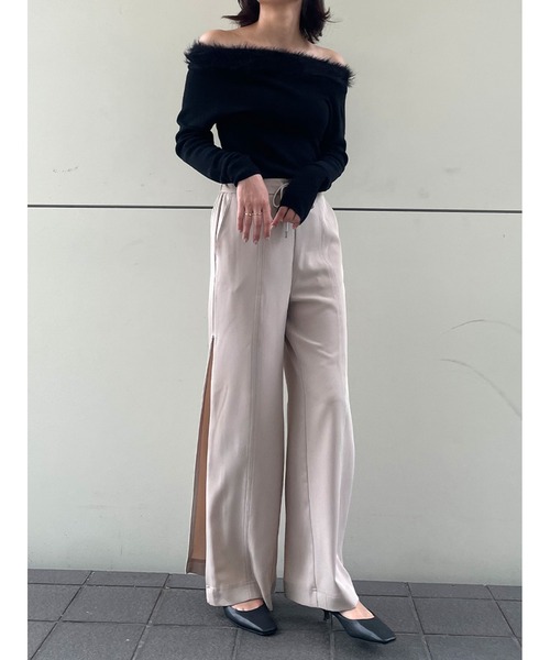 【セール】サイドジップ美脚パンツ（その他パンツ）｜Stylevoice for xxx（スタイルヴォイスフォー）