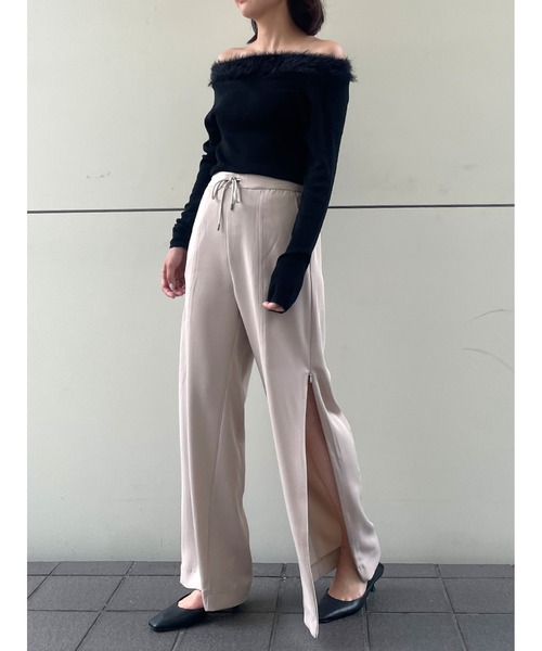 【セール】サイドジップ美脚パンツ（その他パンツ）｜Stylevoice for xxx（スタイルヴォイスフォー）