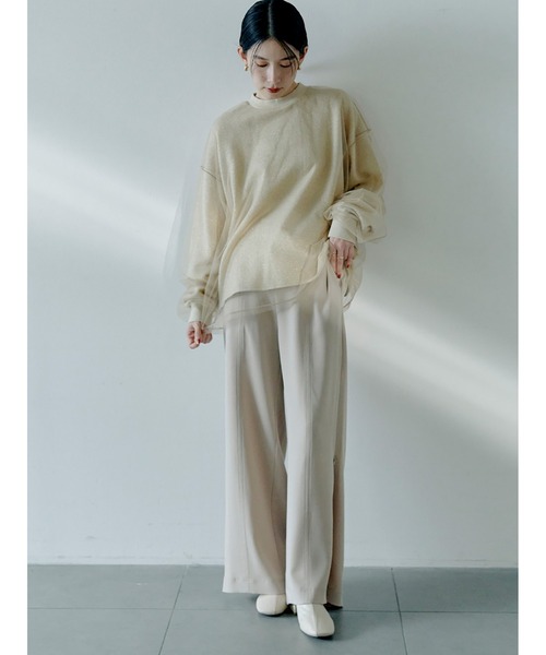 【セール】サイドジップ美脚パンツ（その他パンツ）｜Stylevoice for xxx（スタイルヴォイスフォー）