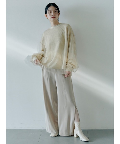 【セール】サイドジップ美脚パンツ（その他パンツ）｜Stylevoice for xxx（スタイルヴォイスフォー）