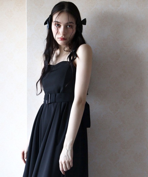 TITTY&CO.（ティティーアンドコー）の「NEWフレアミディジャンパースカート（ワンピース・レディース・ブラック/グレー/ラベンダー/モカ・FREE/X-SMALL）」の5枚目の写真