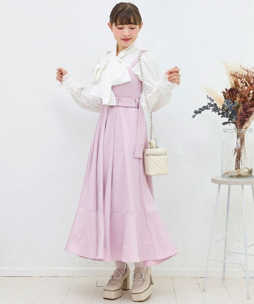 TITTY&CO.（ティティーアンドコー）の「NEWフレアミディジャンパースカート（ワンピース・レディース・ブラック/グレー/ラベンダー/モカ・FREE/X-SMALL）」の10枚目の写真