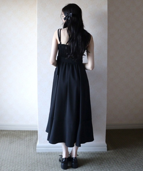 TITTY&CO.（ティティーアンドコー）の「NEWフレアミディジャンパースカート（ワンピース・レディース・ブラック/グレー/ラベンダー/モカ・FREE/X-SMALL）」の6枚目の写真