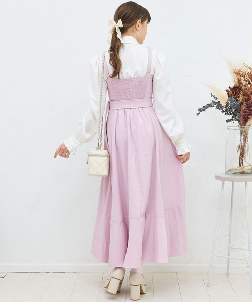 TITTY&CO.（ティティーアンドコー）の「NEWフレアミディジャンパースカート（ワンピース・レディース・ブラック/グレー/ラベンダー/モカ・FREE/X-SMALL）」の12枚目の写真