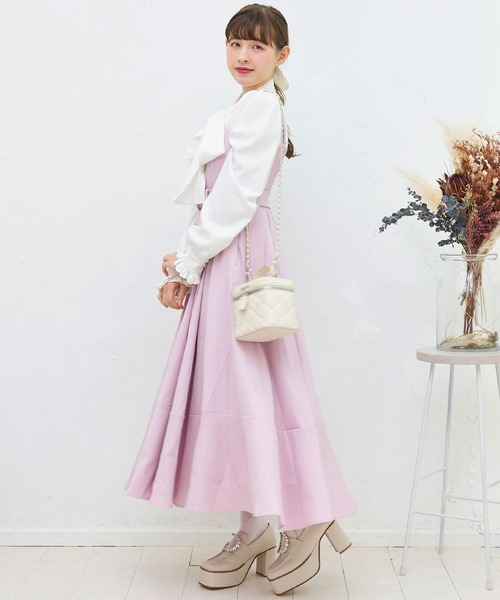 TITTY&CO.（ティティーアンドコー）の「NEWフレアミディジャンパースカート（ワンピース・レディース・ブラック/グレー/ラベンダー/モカ・FREE/X-SMALL）」の13枚目の写真