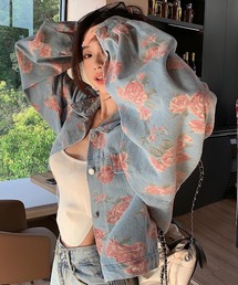 lilful（リルフル）の「フラワープリントデニムジャケット（デニムジャケット）」