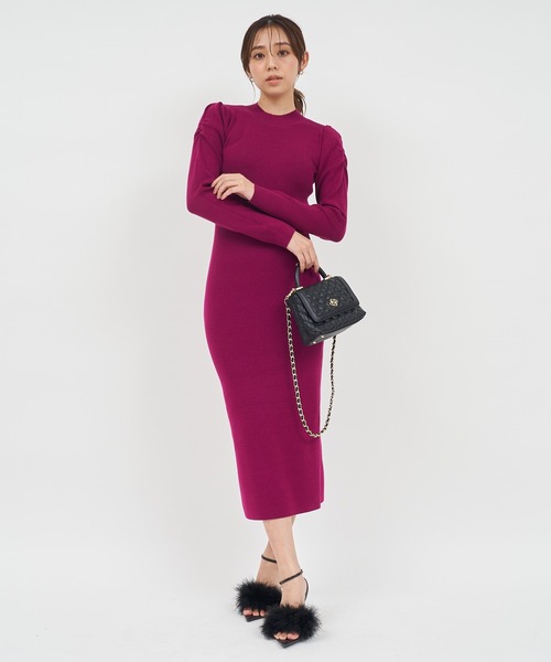 【セール】ウォッシャブルパワショルプチハイタイトロングワンピース（ワンピース）｜ROYAL PARTY（ロイヤルパーティー）