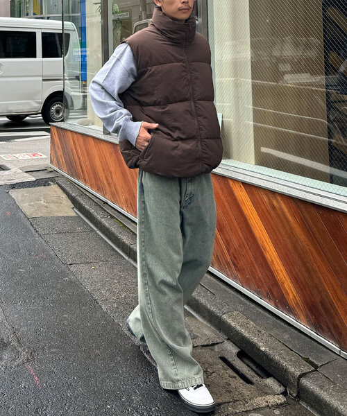 CIAOPANIC（チャオパニック）の「ナイロンワッシャー中綿スタンドカラーベスト（その他アウター・レディース・ブラック/ブラウン/オフホワイト・SMALL/MEDIUM/LARGE）」の6枚目の写真