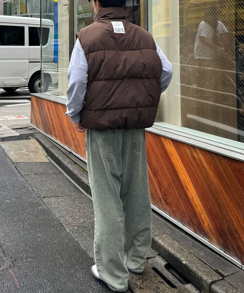 CIAOPANIC（チャオパニック）の「ナイロンワッシャー中綿スタンドカラーベスト（その他アウター・レディース・ブラック/ブラウン/オフホワイト・SMALL/MEDIUM/LARGE）」の9枚目の写真