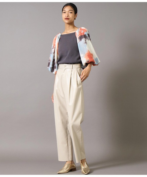 Settimissimo（セッティミッシモ）の「バルーンスリーブドッキングニットプルオーバー（Tシャツ/カットソー・レディース・ブラウン/アイボリー・FREE）」の16枚目の写真