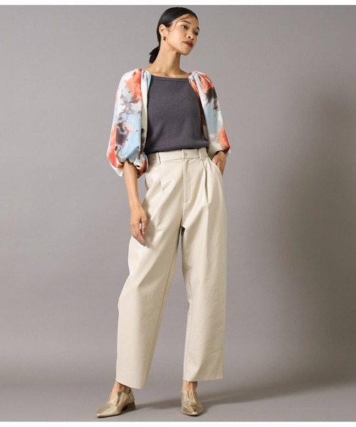 Settimissimo（セッティミッシモ）の「バルーンスリーブドッキングニットプルオーバー（Tシャツ/カットソー・レディース・ブラウン/アイボリー・FREE）」の17枚目の写真