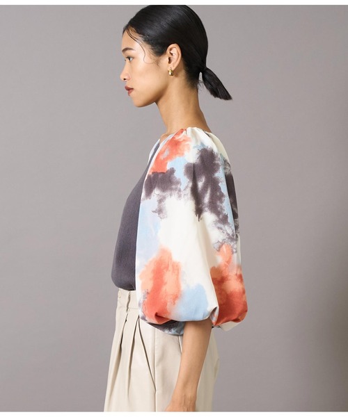 Settimissimo（セッティミッシモ）の「バルーンスリーブドッキングニットプルオーバー（Tシャツ/カットソー・レディース・ブラウン/アイボリー・FREE）」の19枚目の写真