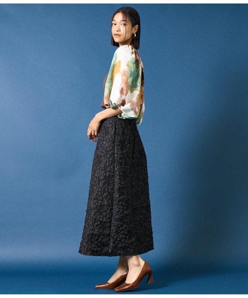 Settimissimo（セッティミッシモ）の「バルーンスリーブドッキングニットプルオーバー（Tシャツ/カットソー・レディース・ブラウン/アイボリー・FREE）」の8枚目の写真