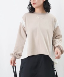 LC/LLL 脇ニットフレア切替プルオーバー