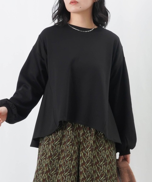 LUCA/LADY LUCK LUCA(ルカ/レディラックルカ)の「LC/LLL 脇ニットフレア切替プルオーバー(Tシャツ/カットソー・レディース・ブラック/ダークオレンジ/ベージュ・FREE)」の11枚目の写真