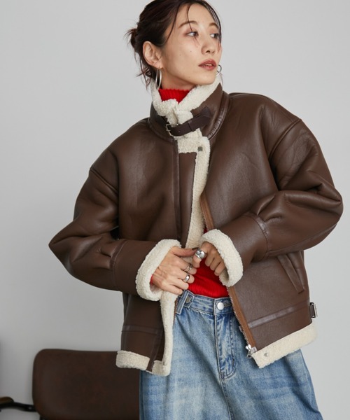 B3ボアムートンライクコート（ムートンコート）｜Auntie Rosa Holiday（アンティローザホリデー）