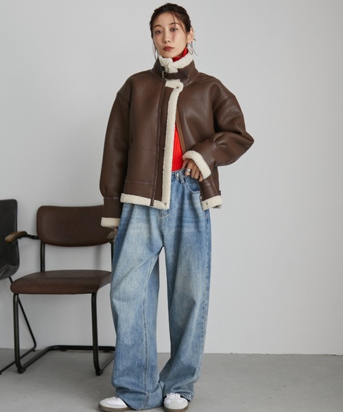 B3ボアムートンライクコート（ムートンコート）｜Auntie Rosa Holiday（アンティローザホリデー）