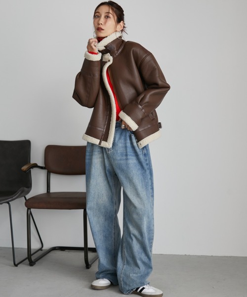 B3ボアムートンライクコート（ムートンコート）｜Auntie Rosa Holiday（アンティローザホリデー）