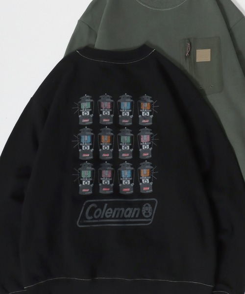 【セール】2024AW Coleman/コールマン 裏起毛 ランタンバックプリント ポケット付 スウェットトレーナー レディース メンズ（スウェット）｜Coleman（コールマン）