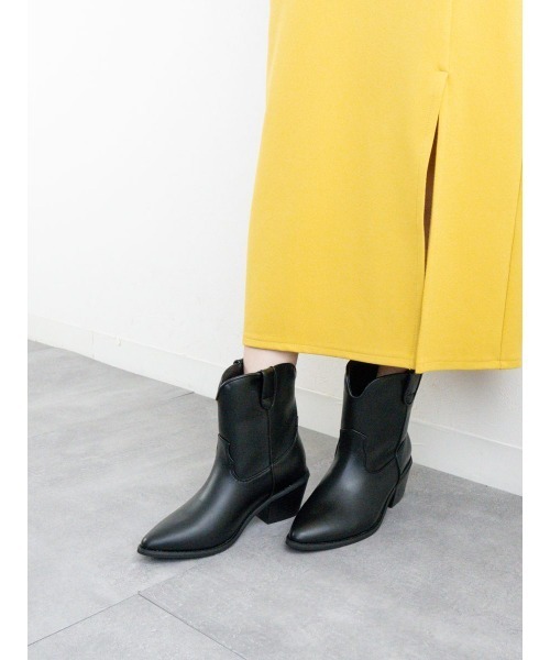 Fabby fabby(ファビィーファビィー)の「ポインテッドウエスタンショートブーツ(スニーカー・レディース・ブラウン/シルバー/ブラック・LARGE/MEDIUM/SMALL)」の16枚目の写真