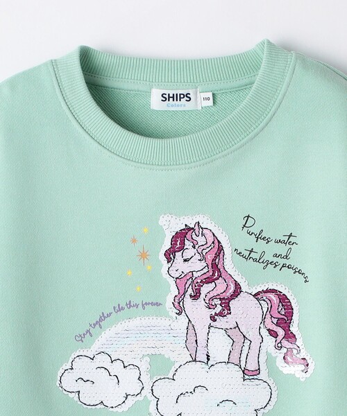 SHIPS Colors（シップス カラーズ）の「SHIPS Colors: 100～130cm /〈手洗い可能〉スパンコール スウェット◇（スウェット・キッズ・ナチュラル/ブルー/ダークグレー/ライトグリーン/グリーン/ラベンダー・100/120/130/110）」の11枚目の写真