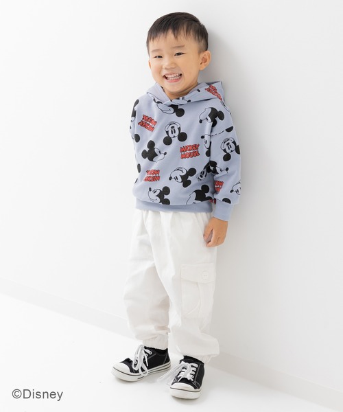 Disney（ディズニー）の「ミッキーマウス 裏毛パーカー（パーカー・キッズ・サックスブルー/オートミール/クリーム/ターコイズブルー・130cm/120cm/100cm/110cm/140cm）」の5枚目の写真