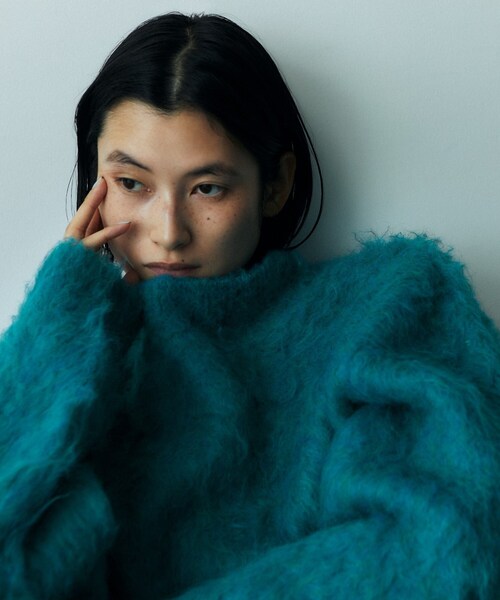 GALLEST（ギャレスト）の「◆ウェーブシャギーニット（ニット/セーター・レディース・ブルーグリーン/チャコールグレー/オフホワイト/イエロー系その他・38）」の3枚目の写真