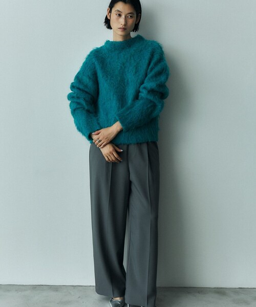 GALLEST（ギャレスト）の「◆ウェーブシャギーニット（ニット/セーター・レディース・ブルーグリーン/チャコールグレー/オフホワイト/イエロー系その他・38）」の6枚目の写真