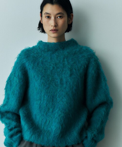 GALLEST（ギャレスト）の「◆ウェーブシャギーニット（ニット/セーター・レディース・ブルーグリーン/チャコールグレー/オフホワイト/イエロー系その他・38）」の7枚目の写真