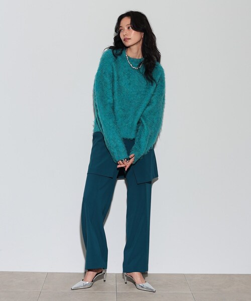 GALLEST（ギャレスト）の「◆ウェーブシャギーニット（ニット/セーター・レディース・ブルーグリーン/チャコールグレー/オフホワイト/イエロー系その他・38）」の8枚目の写真