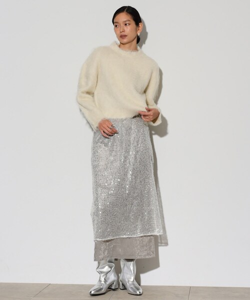 GALLEST（ギャレスト）の「◆ウェーブシャギーニット（ニット/セーター・レディース・ブルーグリーン/チャコールグレー/オフホワイト/イエロー系その他・38）」の18枚目の写真