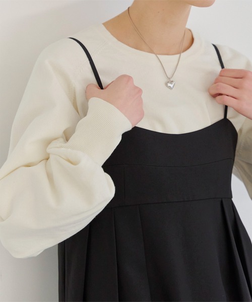 titivate(ティティベイト)の「ベーシックコンパクトニット(ニット/セーター・レディース・グレー/アイボリー/ブラック/ライトブルー/オレンジ・L/MT/M/S)」の9枚目の写真