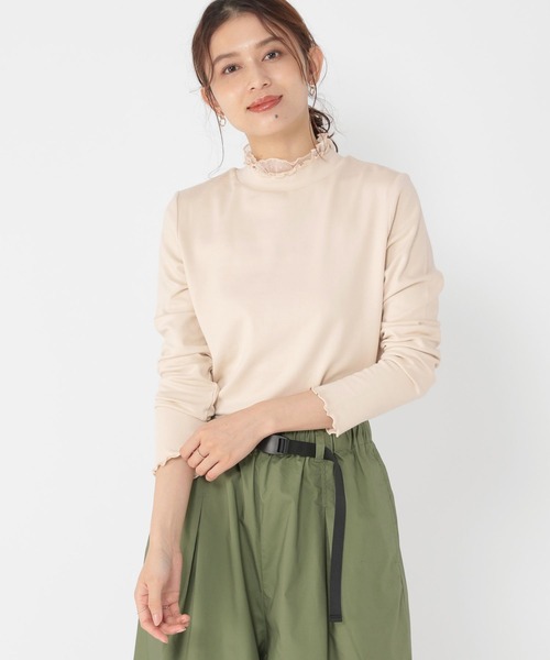 studio CLIP（スタディオクリップ）の「【3シーズンシリーズ】アソートレイヤードネックプルオーバー（Tシャツ/カットソー・レディース・ライトベージュ/オフホワイト/ブラック/ライトブルー/ベージュ/ライトグレー/ホワイト/スモーク・MEDIUM/XXX-LARGE/X-LARGE/LARGE/XX-LARGE）」の6枚目の写真