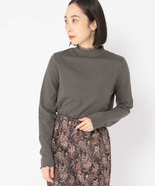 studio CLIP（スタディオクリップ）の「【3シーズンシリーズ】アソートレイヤードネックプルオーバー（Tシャツ/カットソー・レディース・ライトベージュ/オフホワイト/ブラック/ライトブルー/ベージュ/ライトグレー/ホワイト/スモーク・MEDIUM/XXX-LARGE/X-LARGE/LARGE/XX-LARGE）」の8枚目の写真