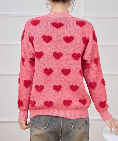 値下げ不可 DAIRIKU 23ss ハートニット ピンク dairiku ダイリク 23ss ハート コットンニット ピンク DAIRIKU ハート