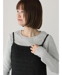 Lugnoncure | 無地/ボーダーテレコカットソー(Tシャツ/カットソー)