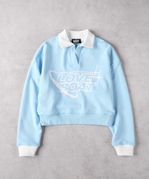 LOVE BOAT】衿付きクロップドスウェット（スウェット）｜Right-on  