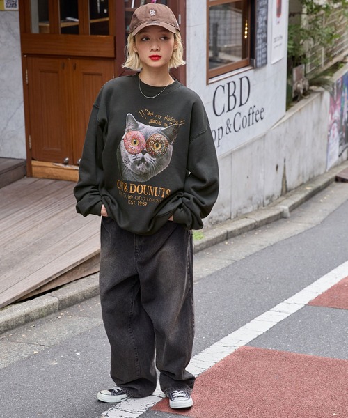 MONO-MART（モノマート）の「キャットグラフィックオーバーサイズ