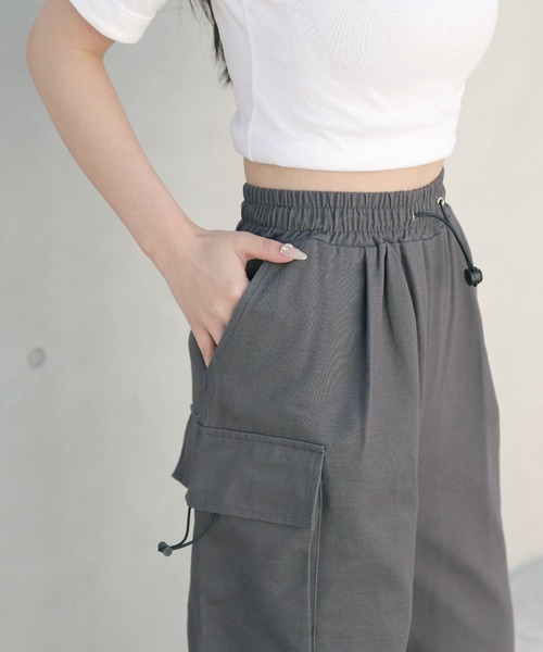 CLEA(クレア)の「ルーズカーゴパンツ(カーゴパンツ・レディース・カーキ/グレー・S/M/L)」の21枚目の写真