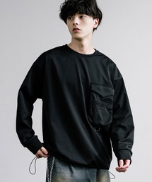 Rocky Monroe（ロッキーモンロー）の「裏起毛カットカルゼ ドローコードロンT/長袖Tシャツ（Tシャツ/カットソー・メンズ）」