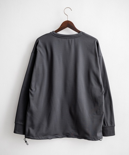 Rocky Monroe（ロッキーモンロー）の「裏起毛カットカルゼ ドローコードロンT/長袖Tシャツ（Tシャツ/カットソー・メンズ・ブラック/ダークグレー/グレイッシュベージュ・L/LL/M）」の20枚目の写真