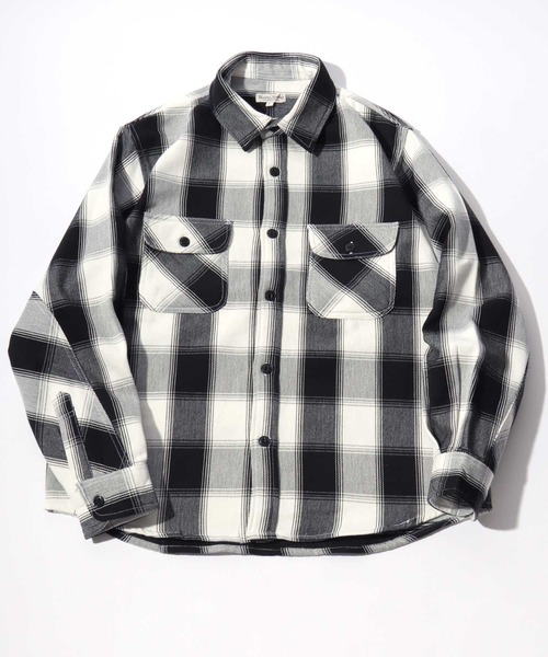 Toucan Surfing(トゥーカンサーフィン)の「2026AW TOUCAN SURFING/トゥーカンサーフィン オーバーサイズ ヘビーウェイト ネルチェックワークシャツ(シャツ/ブラウス・メンズ・ベージュ/グリーン/その他/サックスブルー/レッド/ブルー/ネイビー/グリーン系その他/ブルー系その他/ブラック/グレー・M/LL/L)」の2枚目の写真