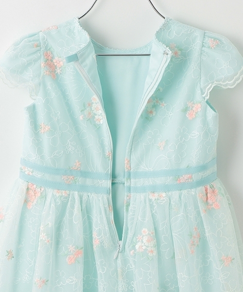 花刺繍チュールレース ワンピース（ワンピース）｜mezzo piano