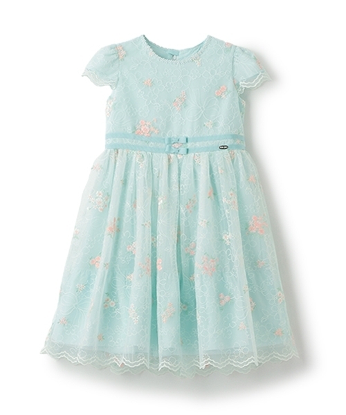 花刺繍チュールレース ワンピース（ワンピース）｜mezzo piano